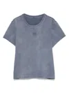 Alexander Wang Blue Short-sleeve T-shirt With Logo