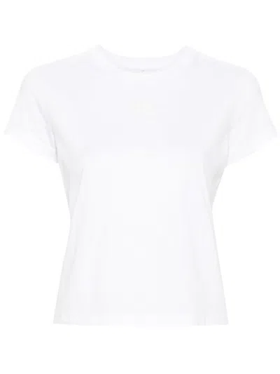 Alexander Wang Black Short-sleeve T-shirt With Logo In White