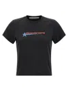 Alexander Wang Logo-print Embellished Cropped Cotton T-shirt In Black