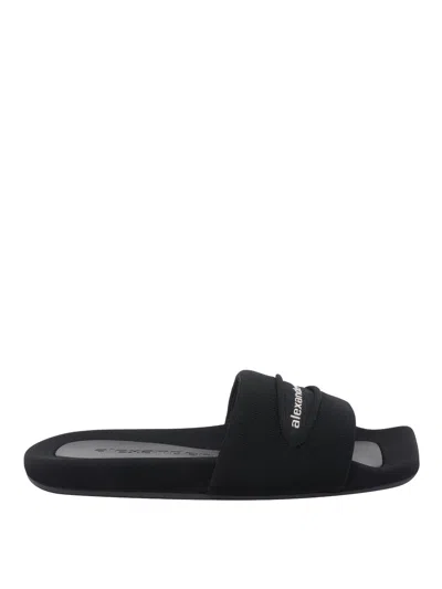 Alexander Wang Black Slide Sandals