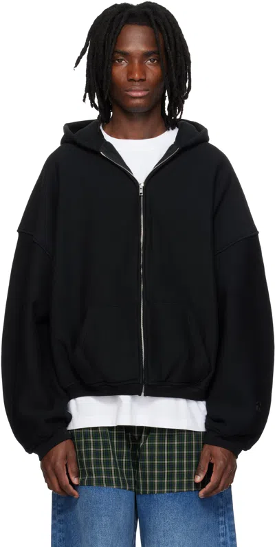 Alexander Wang Black Star Zip Up Hoodie
