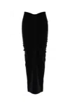Alexander Wang Women Black Stretch Cupro Blend Skirt In Black