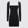 Alexander Wang Black Square-neck Mini Dress In Black