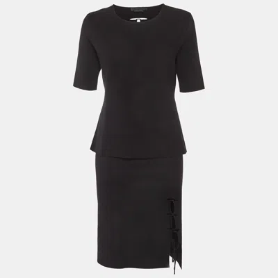 Alexander Wang Black Stretch Knit Lace-up Set