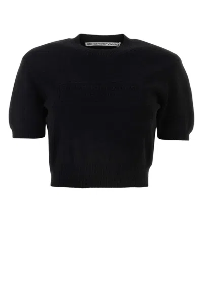 ALEXANDER WANG WOMEN BLACK STRETCH POLYESTER BLEND SWEATER, S LUXURY SWEATERS & KNITWEAR FOR WOMEN DARVEYS