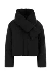 Alexander Wang Black Stretch Polyester Down Jacket In Black