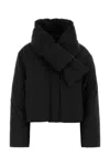 Alexander Wang Logo-embroidered Quilted Shell Jacket In Black