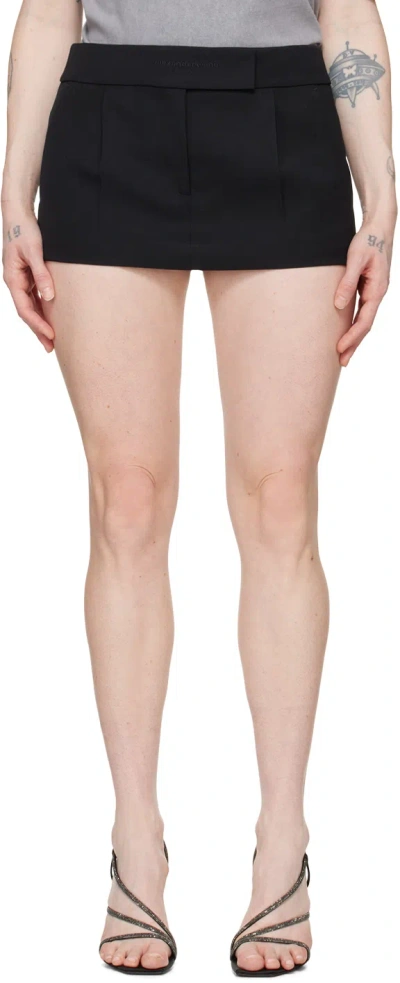 Alexander Wang Black Tailored Mini Skort In 001 Black