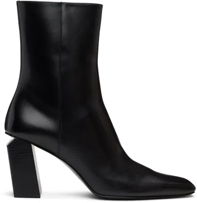 Alexander Wang Black Toni 85mm Ankle Leather Boots In Schwarz