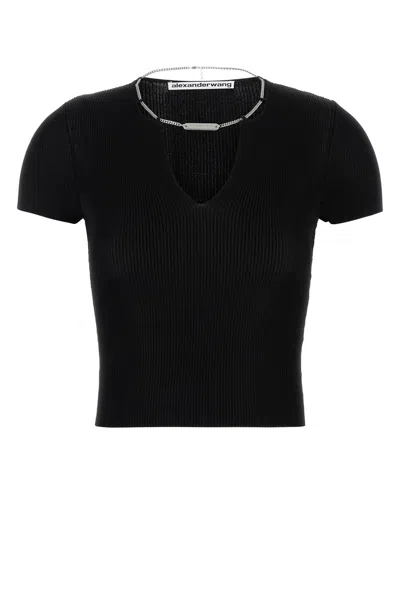 ALEXANDER WANG TOP IN VISCOSA NERA  DONNA