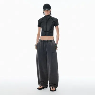 Alexander Wang Black Wide-leg Sweatpants