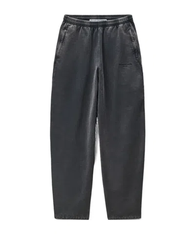 Alexander Wang Black Wide-leg Sweatpants In Gray