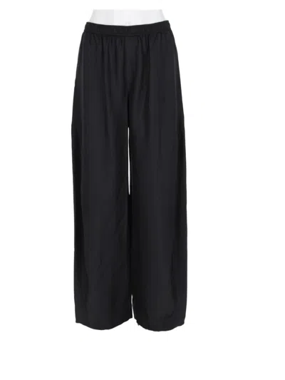 Alexander Wang Black Wide-leg Silk Formal Pants