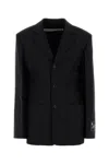 Alexander Wang Oversized Blazer With Logo In Black