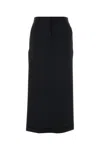 Alexander Wang Logo-embroidered Pencil Skirt In Black