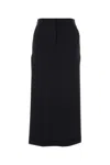 Alexander Wang Logo-embroidered Pencil Skirt In Black