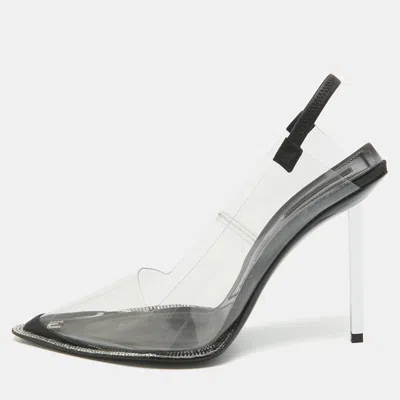 Alexander Wang Black/transparent Pvc And Leather Slingback Pumps In Multi