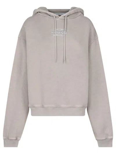 Alexander Wang Blade Logo-embossed Hoodie In Nude & Neutrals