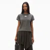 Alexander Wang Blade Logo-embossed Tee In Cotton In Washed Cedar