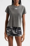 Alexander Wang Blade Logo-embossed Tee In Cotton In Washed Cedar
