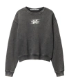 Alexander Wang Blade Logo-embossed Sweatshirt In Cotton Terry In Black