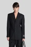 Alexander Wang Blazer In Black Wool In Black