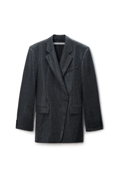 Alexander Wang Blazer Dress In Wool Mohair In Gray