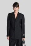 Alexander Wang Blazer In Black Wool In Black