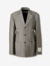 Alexander Wang Blazer In Straight Cut In Gray