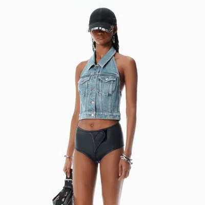 Alexander Wang Bleach Blue Denim Halter Top