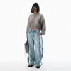 Alexander Wang Bleach Blue Expandable Basketball Mesh Jeans