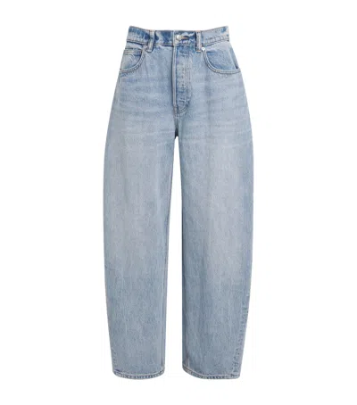 Alexander Wang Blow Up Mid-rise Barrel Jeans In Blue