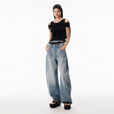 Alexander Wang Blow-up Jeans With Logo Bike Short Waistband