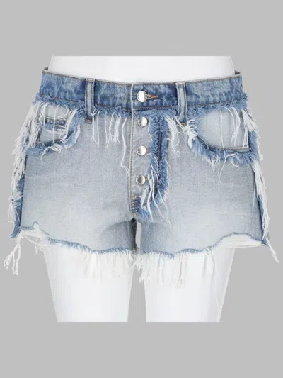 Alexander Wang Regenerated Cotton Denim Shorts In Multi