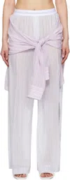 Alexander Wang Boxer Pant With Prestyled Shirt In Blue Multi