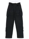 Alexander Wang Black Multi-pocket Casual Pants In Blue