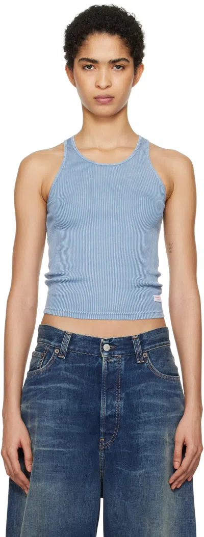 Alexander Wang Blue Classic Racer Tank Top In Washed Blue