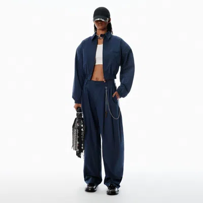 Alexander Wang Blue Cotton-blend Balloon-leg Pants
