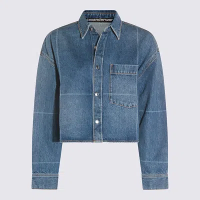 Alexander Wang Blue Cotton Denim Shirt In Multi