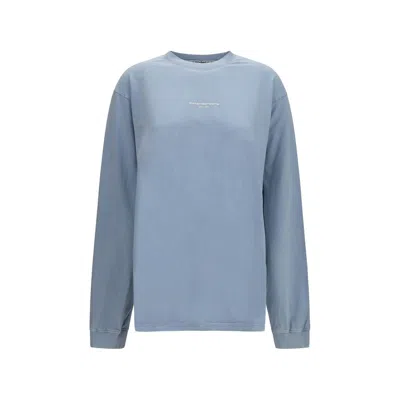 Alexander Wang Blue Cotton Long Sleeve T-shirt