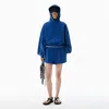 Alexander Wang Blue Cotton-terry Running Shorts
