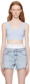 Alexander Wang Blue Crystal Camisole In 495 Celestial Blue