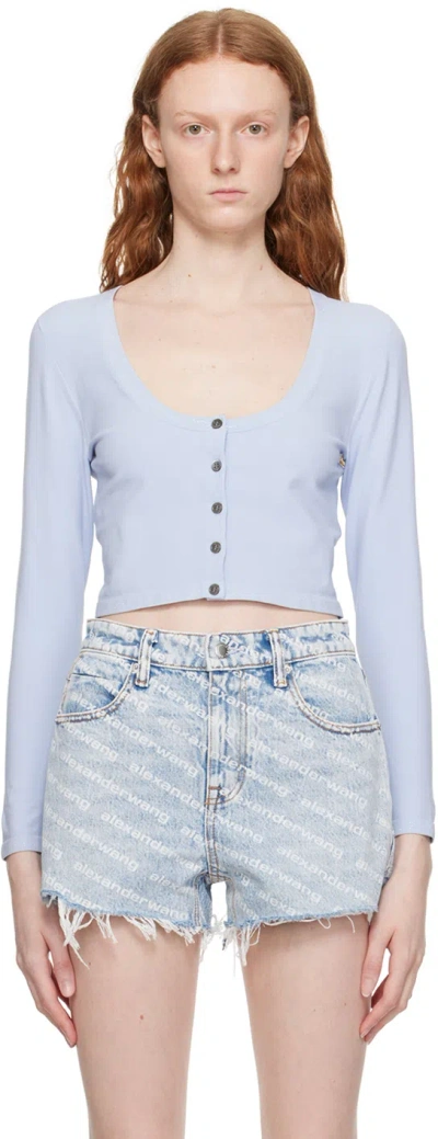 Alexander Wang Blue Crystal Cardigan