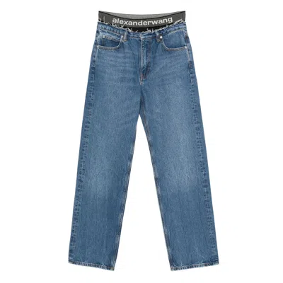 Alexander Wang Blue Denim - Straight-leg Jeans Women