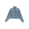 Alexander Wang Women Denim Track Jacket In Blue