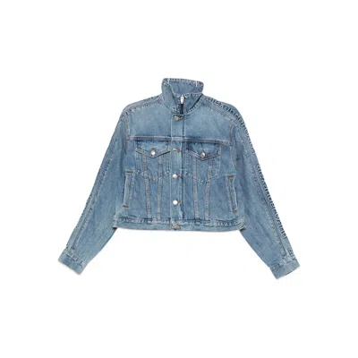 Alexander Wang Women Denim Track Jacket In Blue