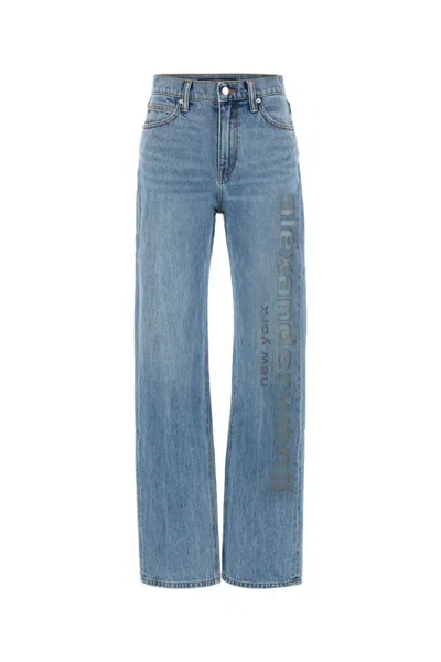 Alexander Wang Blue Mid Rise Jeans