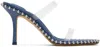 Alexander Wang Blue Nova 85 Strappy Pvc Heeled Sandals In Blue