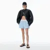 Alexander Wang Blue Organic Cotton Boxer Shorts In Blue