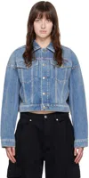 ALEXANDER WANG BLUE OVERSIZED DENIM JACKET